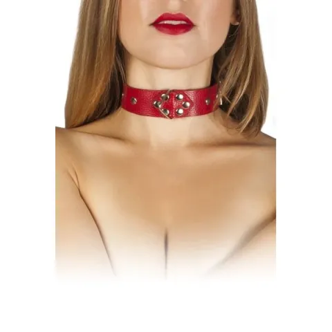 Нашийник - Leather Restraints Collar Red