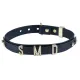 Ошейник LOCKINK Dark DIY Alphabet Collar, черный, искусственная кожа, буквы со стразами