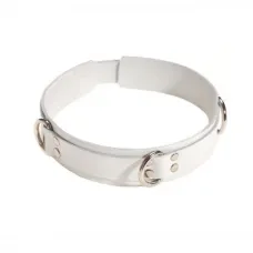 Нашийник - Slave Leather Collar White