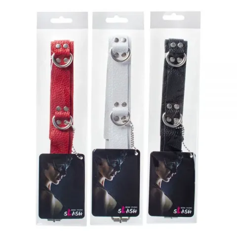 Нашийник - Slave Leather Collar White