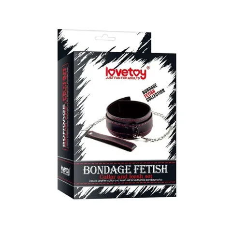 Нашийник з повідком - Bondage Fetish Collar And Leash Set