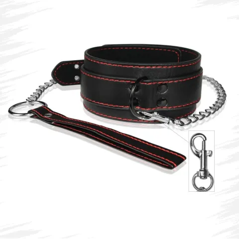 Нашийник з повідком - Bondage Fetish Collar And Leash Set