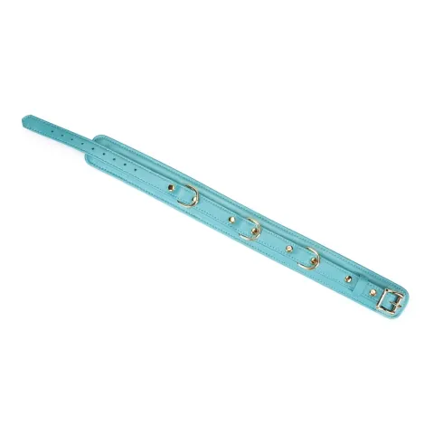 Нашийник с повідцем Liebe Seele Blue Lamb Leather Collar с бархатной подкладкой