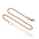 Нашийник з повідцем Liebe Seele White & Pink Fairy Goat Leather Collar