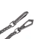 Ошейник с поводком LOCKINK Tied Collar with Leash Set, черный, цепочка с кожаной петлей и карабином