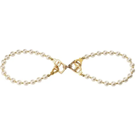 Жемчужный набор для фиксации LOCKINK Pearl Bondage & Restraint Set, наручники, ножные кандалы, поводок