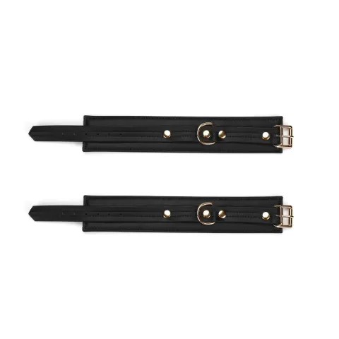 Ножные манжеты Liebe Seele Black Organosilicon Anklecuffs, экокожа