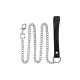 Повідець із натуральної шкіри Fetish Tentation Premium Metal leash with cowhide leather wrist 115 см
