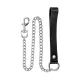 Повідець із натуральної шкіри Fetish Tentation Premium Metal leash with cowhide leather wrist 72 см
