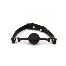 Повітропроникний кляп Liebe Seele Boudoir Amor Ball Gag Black, силіконова кулька, діаметр 4,3 см