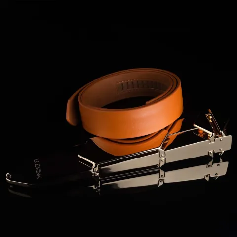 Регулируемая плетка LOCKINK Adjustable Slapper for Impact Play, коричневая, натуральная кожа