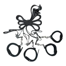 Розтяжка на ліжко Punishment – 5-Piece Bed Restraint Kit – Black, 5 предметів