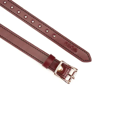 Кожаная маска для глаз Liebe Seele Wine Red Blindfold