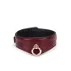 Кожаный ошейник с поводком Liebe Seele Wine Red Curved Collar, замок в форме сердечка