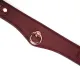 Кожаный ошейник с поводком Liebe Seele Wine Red Curved Collar, замок в форме сердечка