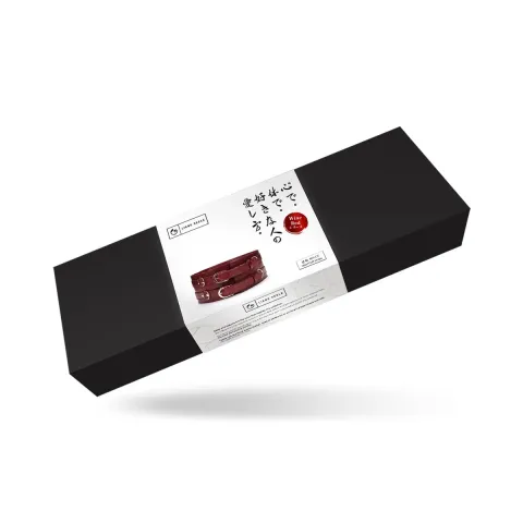 Кожаный ремень для бондажа Liebe Seele Wine Red Waist Cuff, размер M