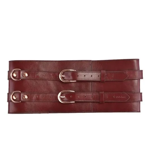 Кожаный пояс для бондажа Liebe Seele Wine Red Waist Cuff, размер S
