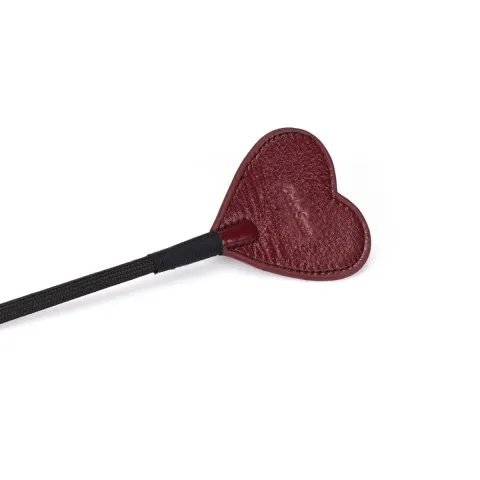 Плетка в форме сердечка Liebe Seele Wine Red Riding Crop with Heart-Shape Tip, натуральная кожа