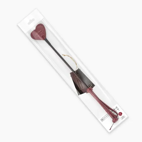 Плетка в форме сердечка Liebe Seele Wine Red Riding Crop with Heart-Shape Tip, натуральная кожа