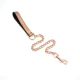 Широкий нашийник з повідцем Liebe Seele Rose Gold Memory Collar with Leash, натуральна шкіра