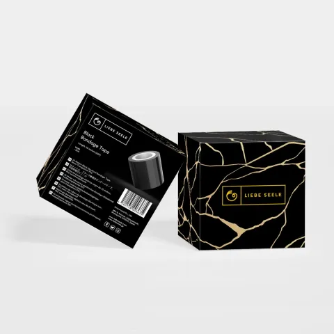 Лента для бондажа Liebe Seele Bondage Tape Black 25 м, не прилипает к коже и волосам, нет следов