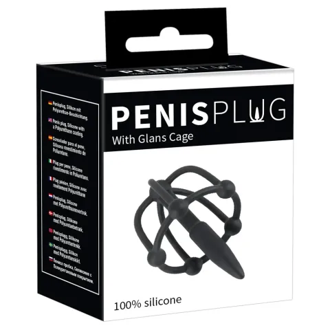 Стимулятор уретри - Penis Plug with Glans Cage