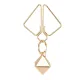 SX0844 Зажимы для сосков с массивной подвеской LOCKINK Nipple Clamps with Heavy Pendant, золотистые
