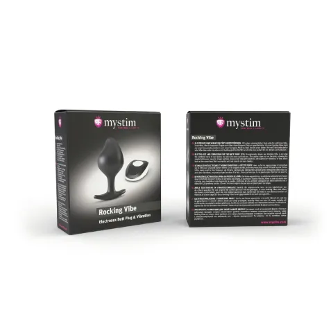 Силикон Mystim Rocking Vibe с пультом дистанционного управления вибрацией и электростимулятором, 3,7 см