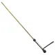 Бамбуковая трость 75 см, рукоятка из натуральной кожи, черно-золотая