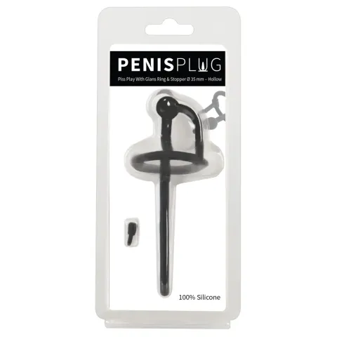 Уретральний стимулятор - Penis Plug Piss Play With Glans Ring & Stopper