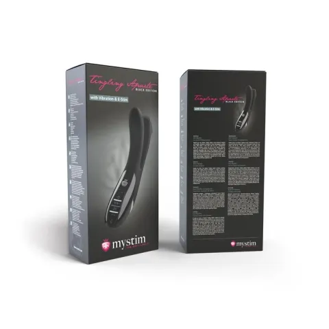 Двойной вибратор с электрической стимуляцией Mystim Tingling Aparte eStim Black, миостимулятор