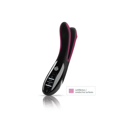 Двойной вибратор с электрической стимуляцией Mystim Tingling Aparte eStim Black, миостимулятор