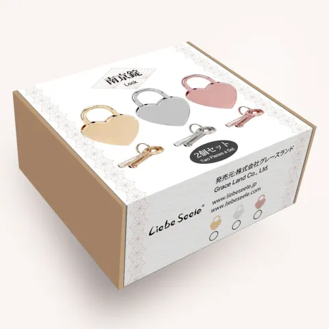 Замочек в форме сердца Liebe Seele Heart Shape Padlock Rose Gold (2 шт.), универсальный