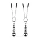 Затискачі для сосків Bedroom Fantasies: Nipple Clamps with Beaded Chain - Silver