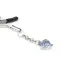 Зажимы для сосков с сердечком Liebe Seele Glow-in-dark Nipple Clamps Blue, светятся в темноте