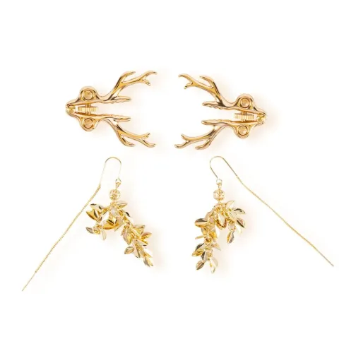 Затискачі для сосків LOCKINK SEVANDA Stag Adjustable Nipple Clamps, золотисті, зі знімними підвісками