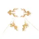 Затискачі для сосків LOCKINK SEVANDA Stag Adjustable Nipple Clamps, золотисті, зі знімними підвісками