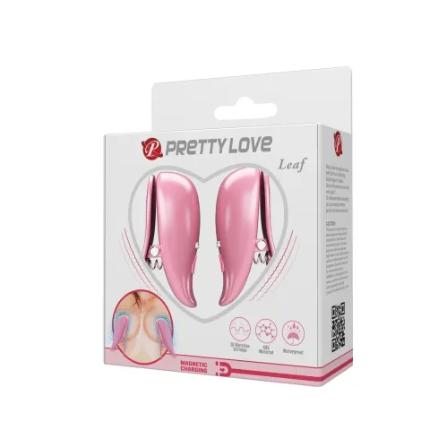 Затискачі для сосків PRETTY LOVE - Leaf, 10 vibration functions