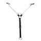 Зажимы для сосков с креплением на пенисе Art of Sex – Nipple Clamps for Men, экокожа