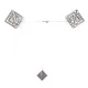 Зажимы для сосков с легкой подвеской LOCKINK Adjustable Nipple Clamps with Light Pendant, серебристые