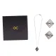 Зажимы для сосков с легкой подвеской LOCKINK Adjustable Nipple Clamps with Light Pendant, серебристые