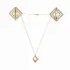 Зажимы для сосков с легким подвесом LOCKINK Adjustable Nipple Clamps with Light Pendant, золотистые
