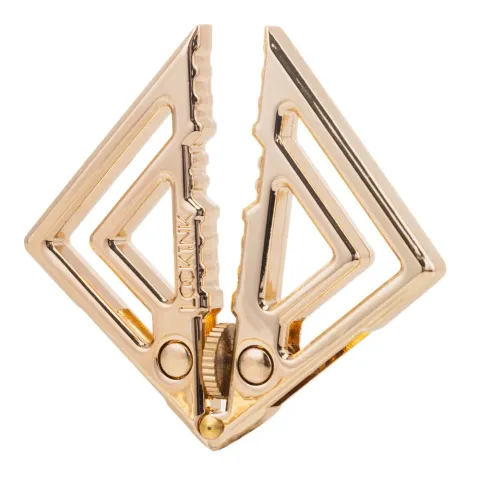 Зажимы для сосков с легким подвесом LOCKINK Adjustable Nipple Clamps with Light Pendant, золотистые