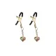 Зажимы для сосков с подвеской Liebe Seele Nipple Clamps Gold Heart-shaped Flowers on Blue