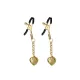 Зажимы для сосков с подвеской Liebe Seele Solid Heart Nipple Clamps Gold