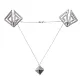 Зажимы для сосков с тяжелой подвеской LOCKINK Adjustable Nipple Clamps with Heavy Pendant, под серебро