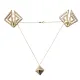 Зажимы для сосков с массивной подвеской LOCKINK Adjustable Nipple Clamps with Heavy Pendant, под золото