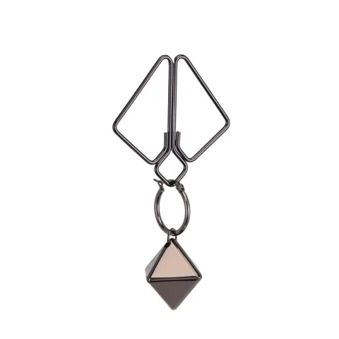 Зажимы для сосков с массивной подвеской LOCKINK Nipple Clamps with Heavy Pendant, серебристые