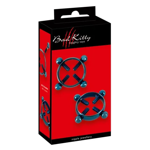 Затискачі для сосків - Bad Kitty Nipple Jewellery Blue