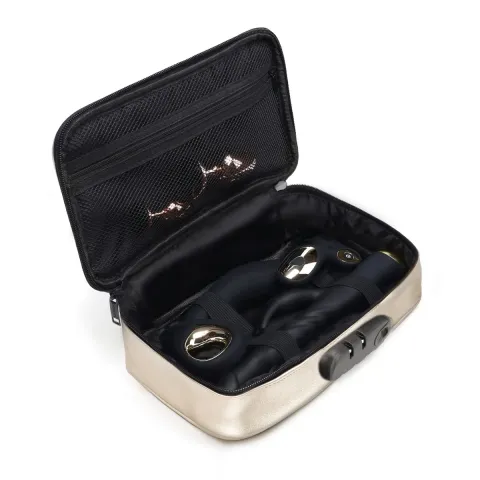 Чехол для игрушек Dorcel DISCREET BOX LUXURY GOLD, кодовый замок, 27×16×7,62 см